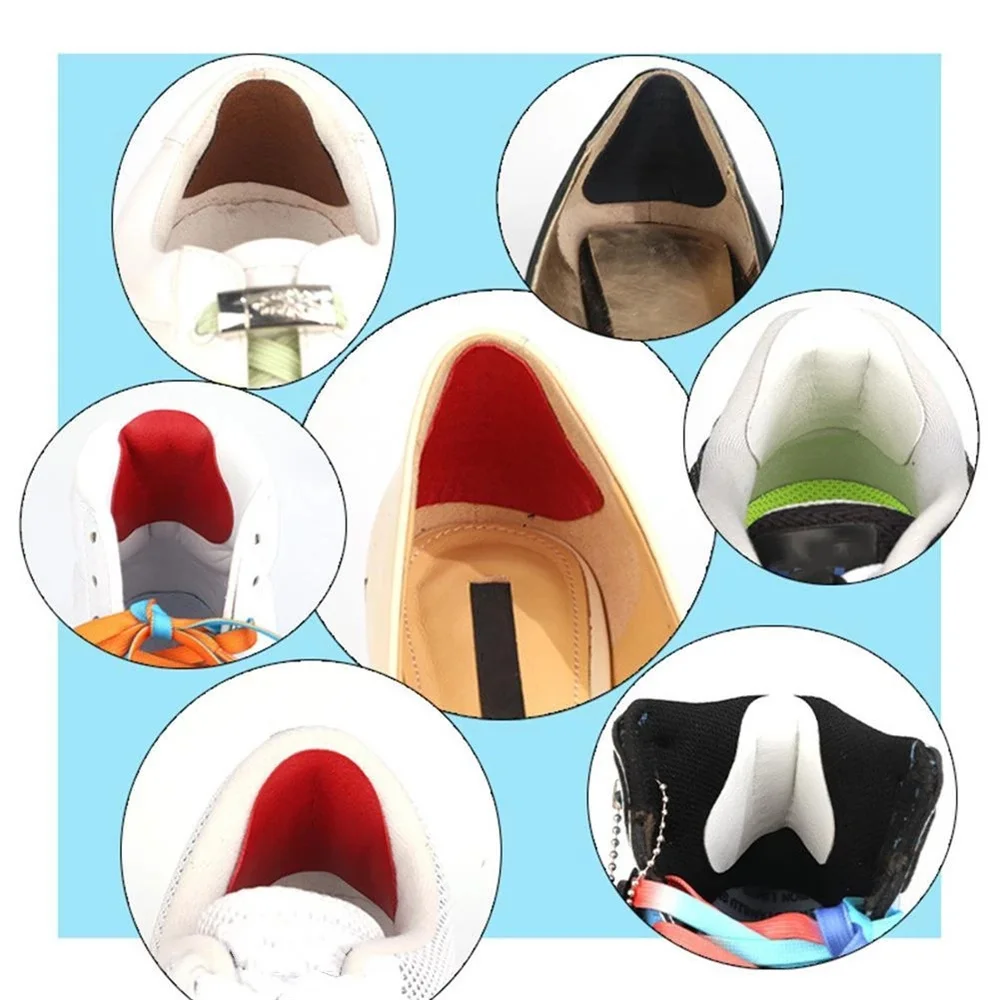 4PCS Invisible Heel Sticker Sport Running Shoe Insole Heel Liner Grip Protector Sticker Patch Adjust Size Protect Heel Foot Care