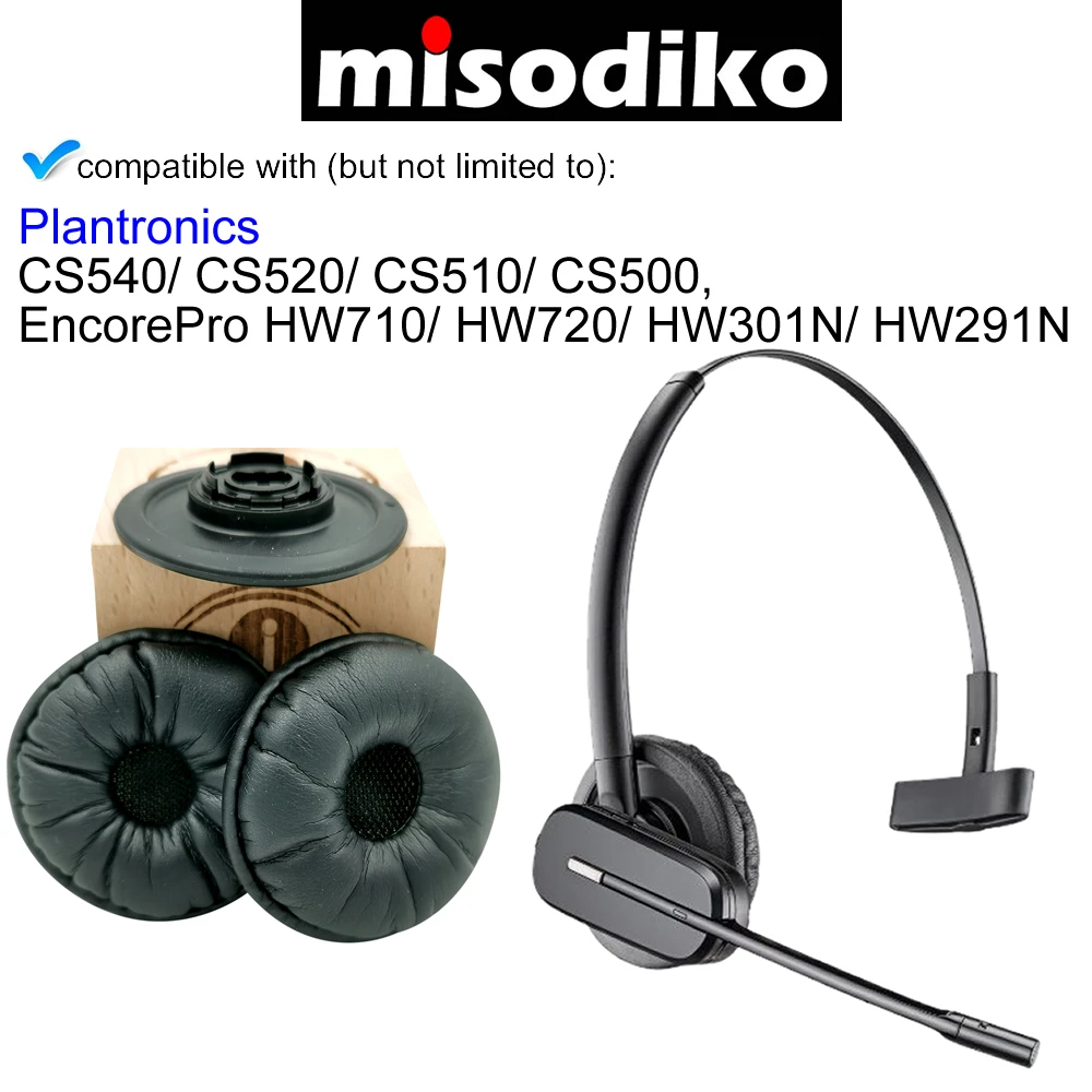 Сменные амбушюры misodiko для наушников Plantronics CS540/ CS520/ CS510/ CS500 EncorePro HW710/ HW720/ HW301N/