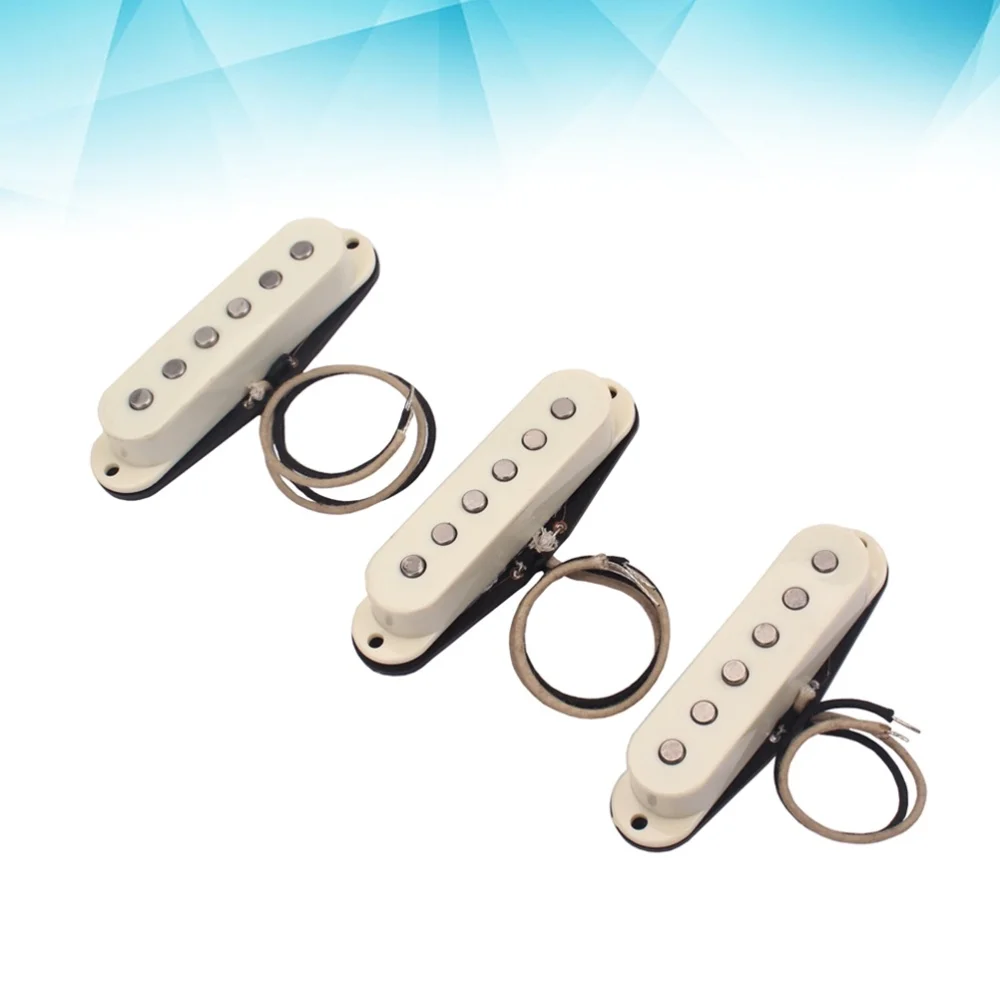

Vintage Alnico V Single Coil Pickups Standard SSS Neck/Middle/Bridge Pickup Set for ST Strat Stratocaster Electric Guitar Parts