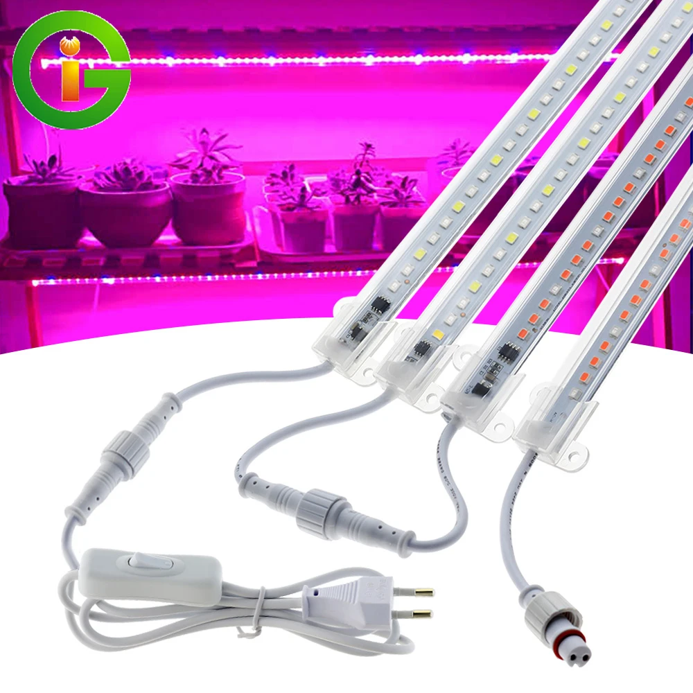 Full Spectrum 72leds Led Plant Light Bar Waterproof Connector Phyto Lamps For Indoor Plant Flower Seedling