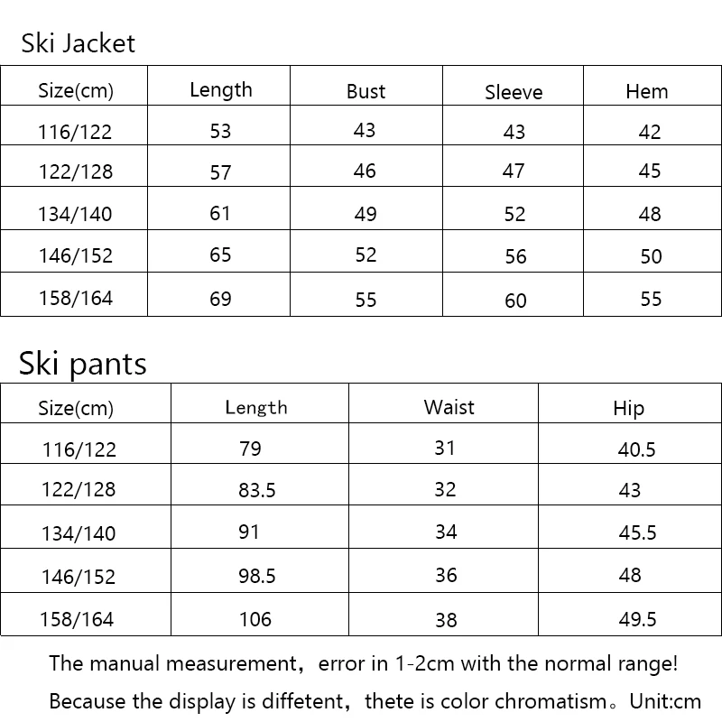 Лыжный костюм для мальчиков зимний уличный спортивный водонепроницаемый