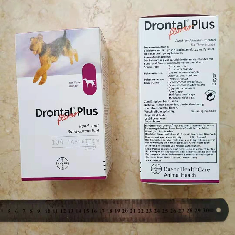 

Drontal Plus For Dogs 8/32/104 Tablets (Tapeworm Dewormer for Dogs) Professional Deworming New Date