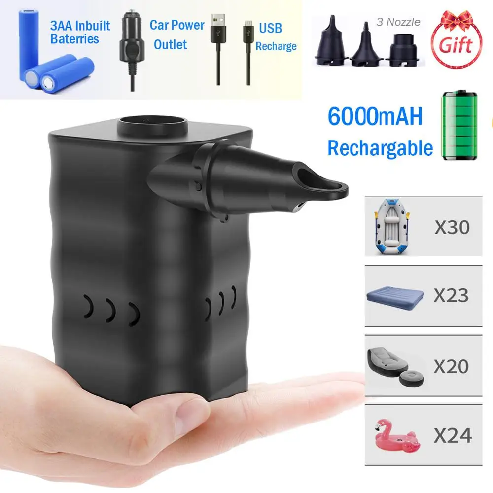 Электрический воздушный насос AP6 для лодки матрас мяч йоги плавания бассейна