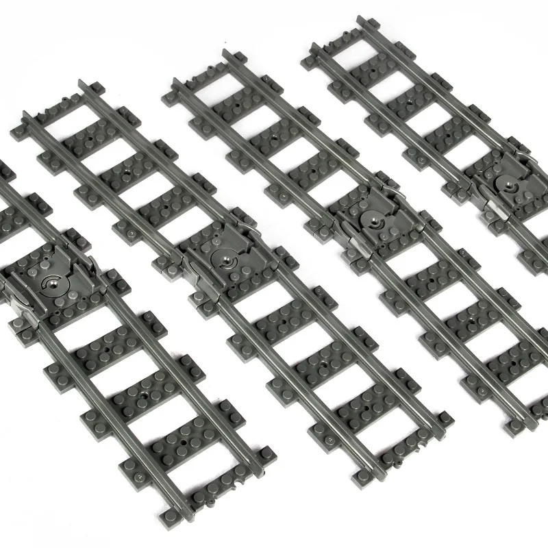 Гибкий город с поездами рельсы Железнодорожные модели наборы Раздвоенные прямые