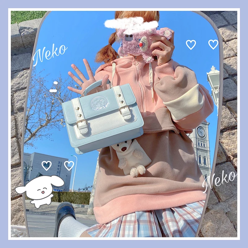 

Original Magic Cat Japanese Maiden Messenger Bag JK Uniform Shoulder Bag Harajuku Sweet Lolita Elegant Fashion College Handbag