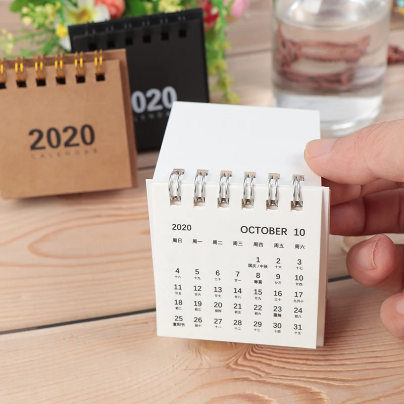 1 шт. милый мини простой Настольный календарь с рисунком календари для