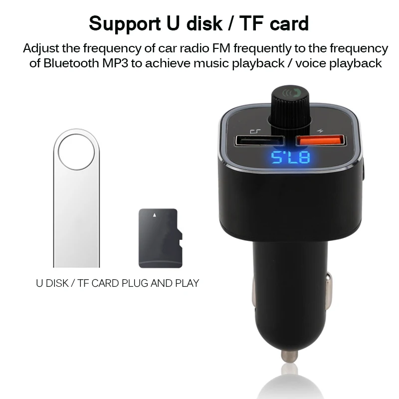 Автомобильное зарядное устройство с двумя USB портами и функцией определения