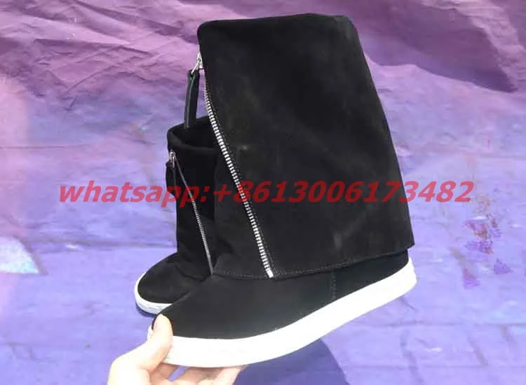 Женские ботильоны на платформе IG дизайнерские Брендовые с открытой молнией и