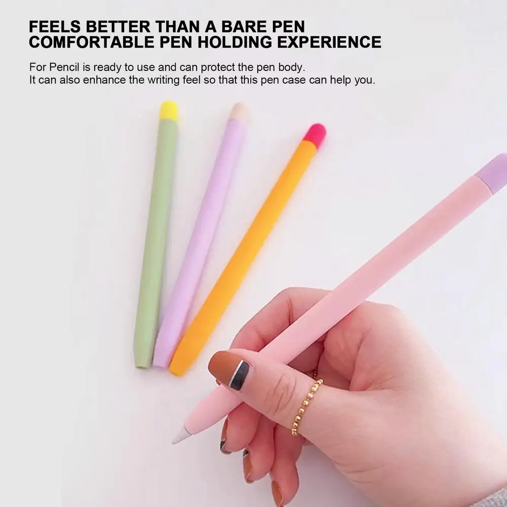 

Soft Silicone Sleeve for Apple Pencil 12 Cover protective case Silica gel Colorful For iPad Tablet Touch Pen Stylus Sleeve Cover