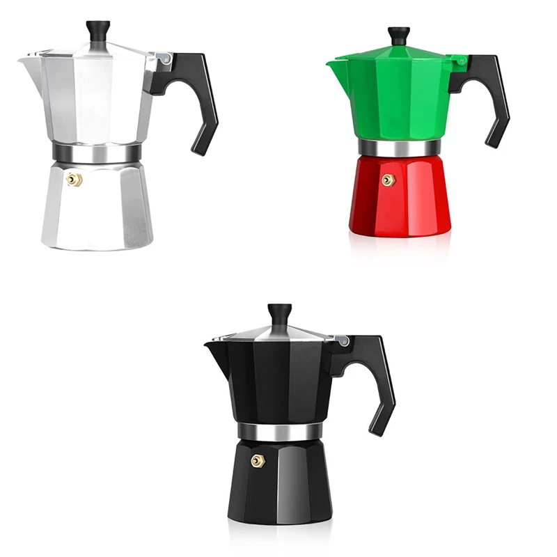 

Practical European Style Moka Pot Espresso Coffee Pot Aluminum Coffee Pot Household Portable Coffee Maker