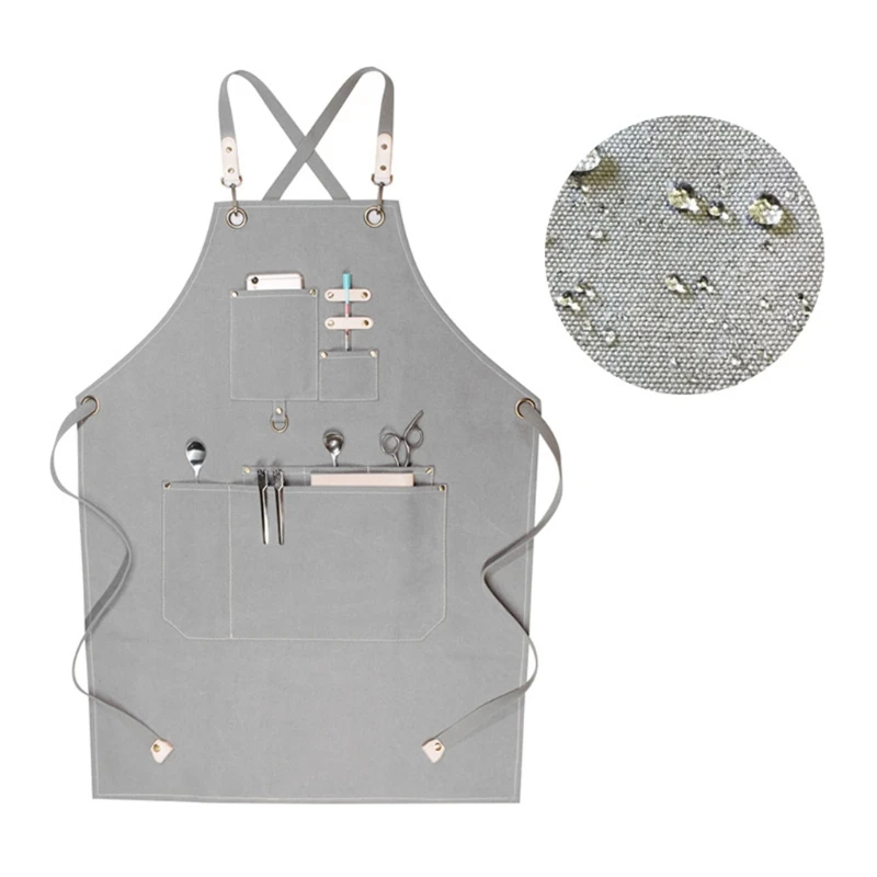 Водонепроницаемый и необрастающий холщовый фартук модный для барист молочного