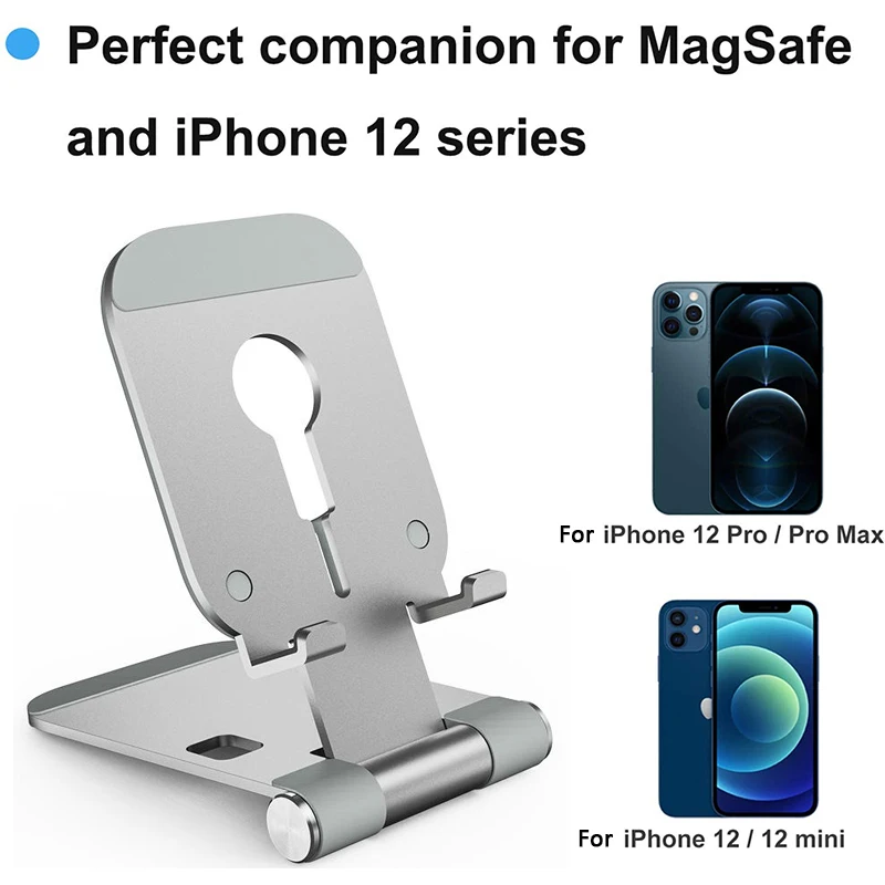 for magsafe phone charger holder aluminium desktop phone stand holder rotation magnetic wireless fast charging stand for iphone free global shipping