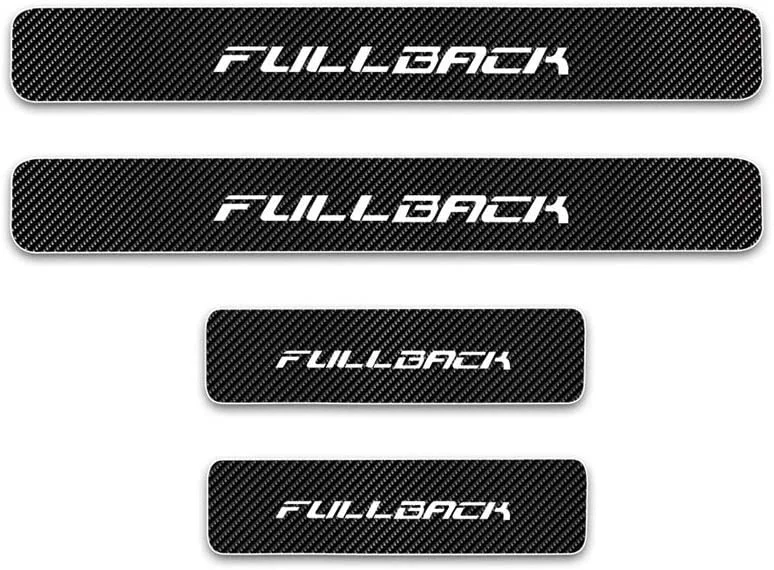 

For Carbon Fiber Vinyl Stickers FIAT Fullback Door Sill Scuff Plate Step Protector Interior Accessories 4PCS