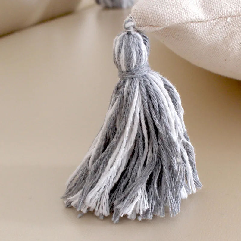 Богемный льняной хлопчатобумажный чехол для подушки с вышивкой ворсовая