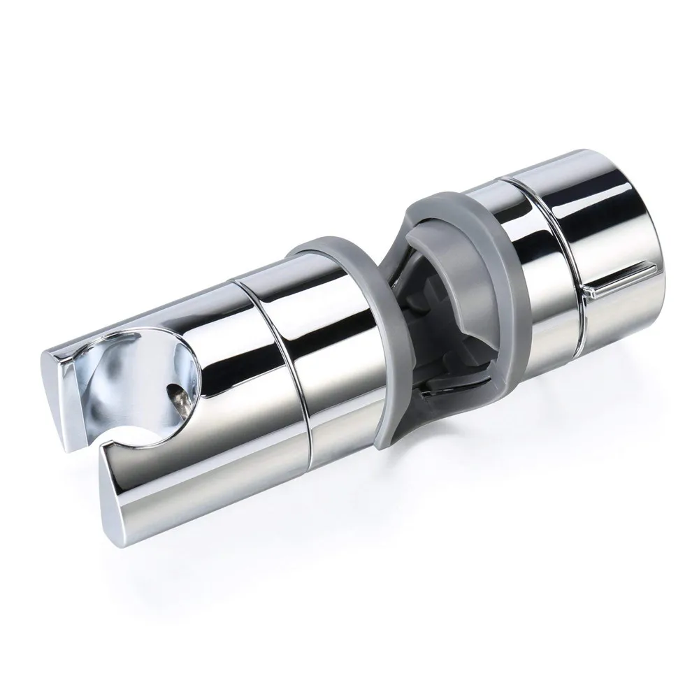 

Adjustable Chrome Shower Rail Head Slider Riser Abs Chrome Adjustable 19~25mm Shower Rail Head Slider Riser Holder Bracket Slide