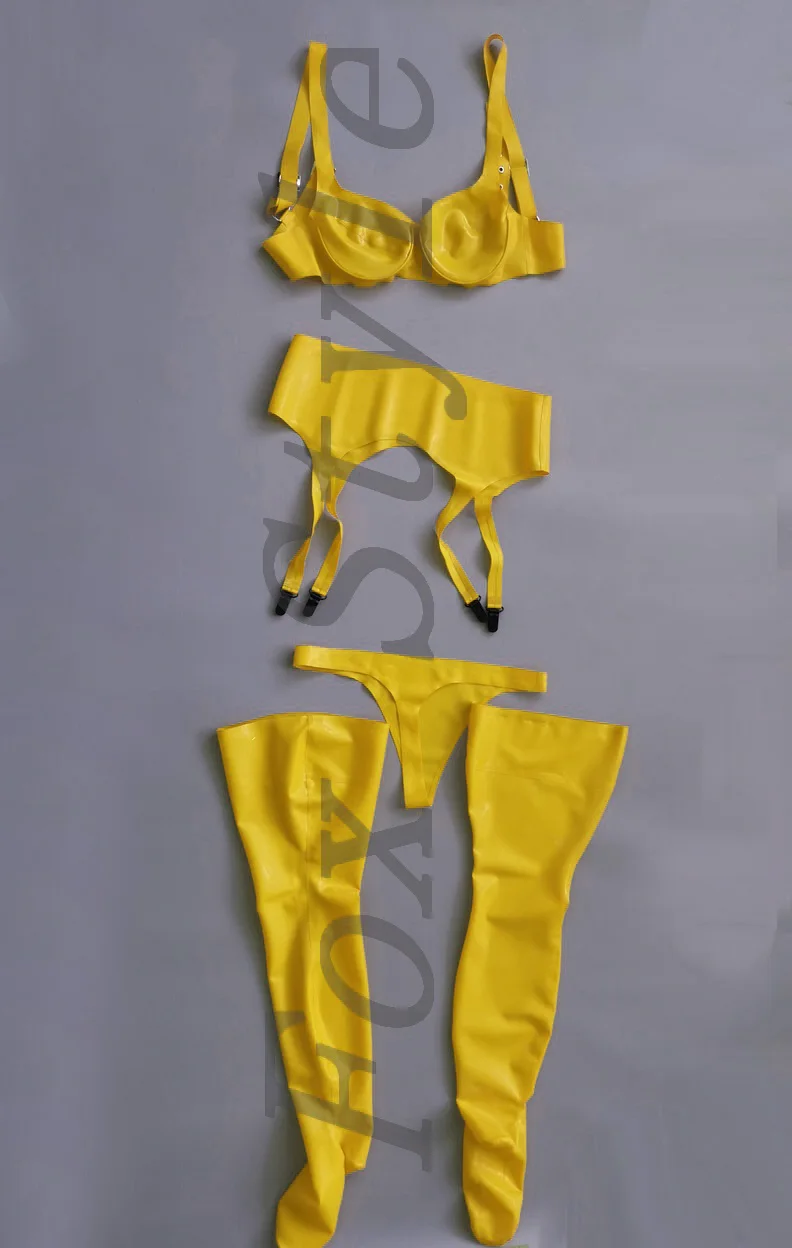 Сексуальный костюм из латекса и резины (бар чулок подтяжки стринги)|Комплекты