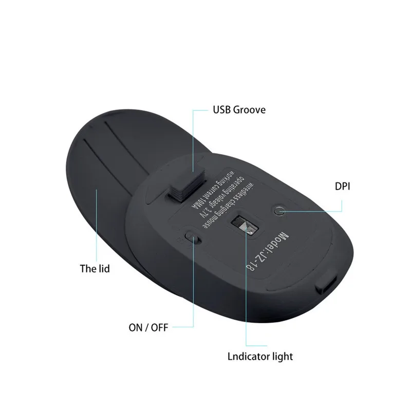 Перезаряжаемая ультра тонкая USB оптическая беспроводная мышь геймер 2 4G приемник