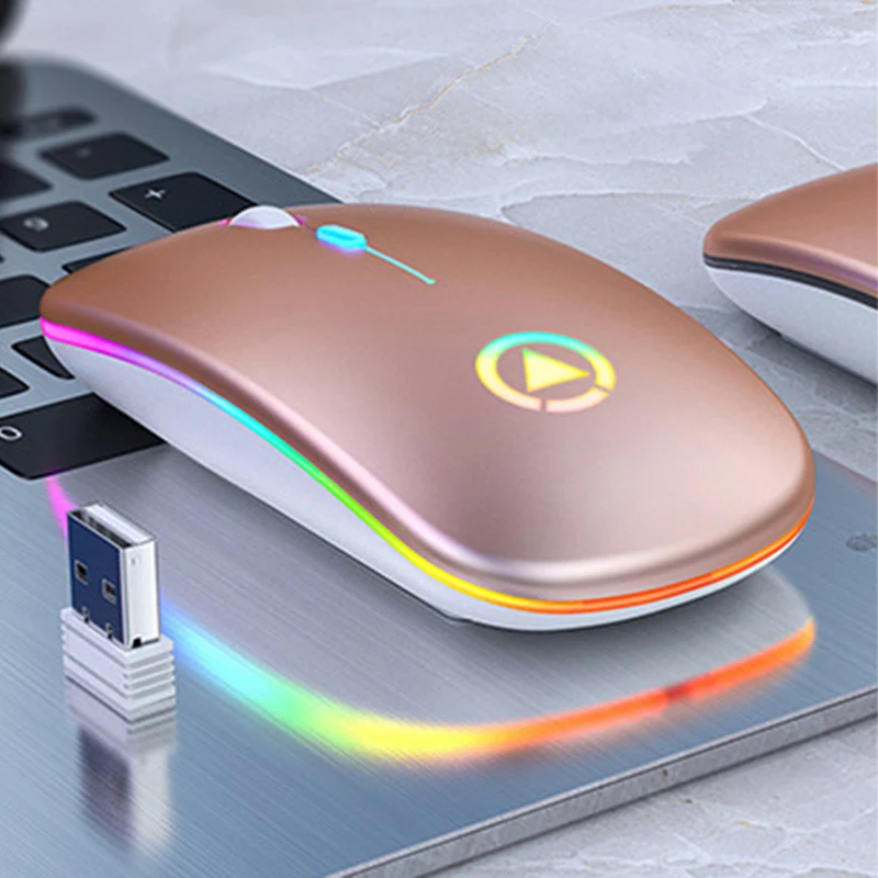 Эргономичная Беспроводная перезаряжаемая Бесшумная портативная Милая мини-мышь