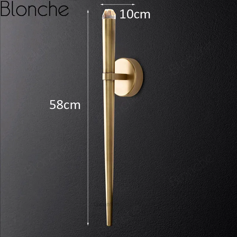 Светильник Настенный золотистый в стиле пост-модерн лампа индастриал