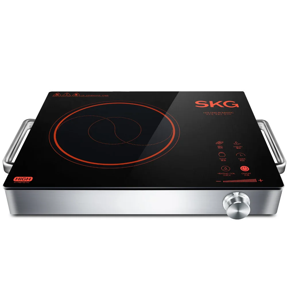 2200 Вт Мощность супер Бесшумная электрическая керамическая плита двойная инфракрасная электромагнитная печь керамический электрический нагреватель цифровой