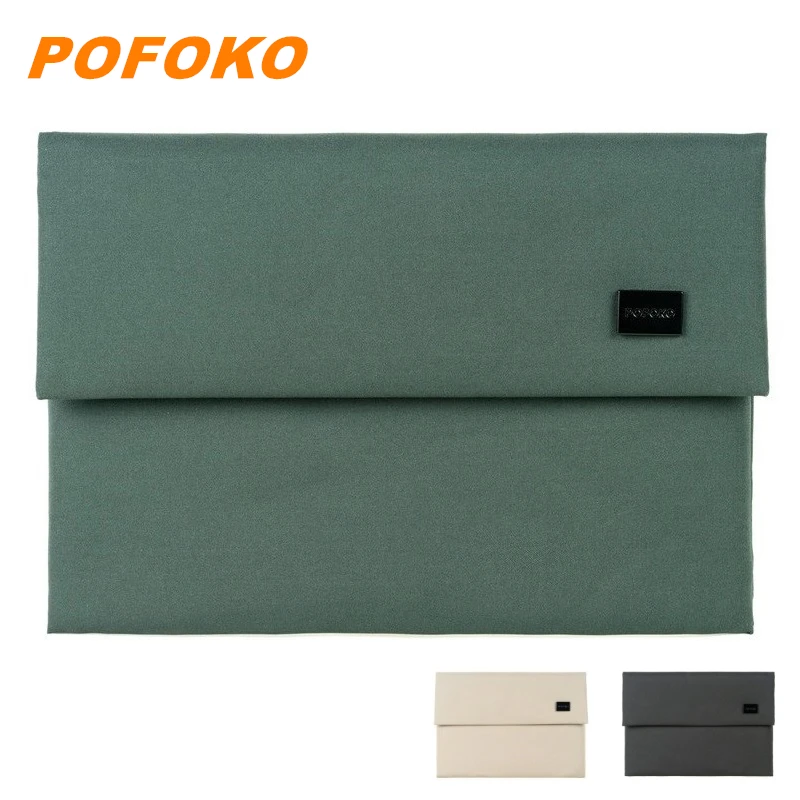 

Pofoko Brand Waterproof Laptop Bag 12",13",14",15,13.3",15.4 Inch,Thin Sleeve Case For Macbook Air M1 Pro Compute,DropShip,PO05