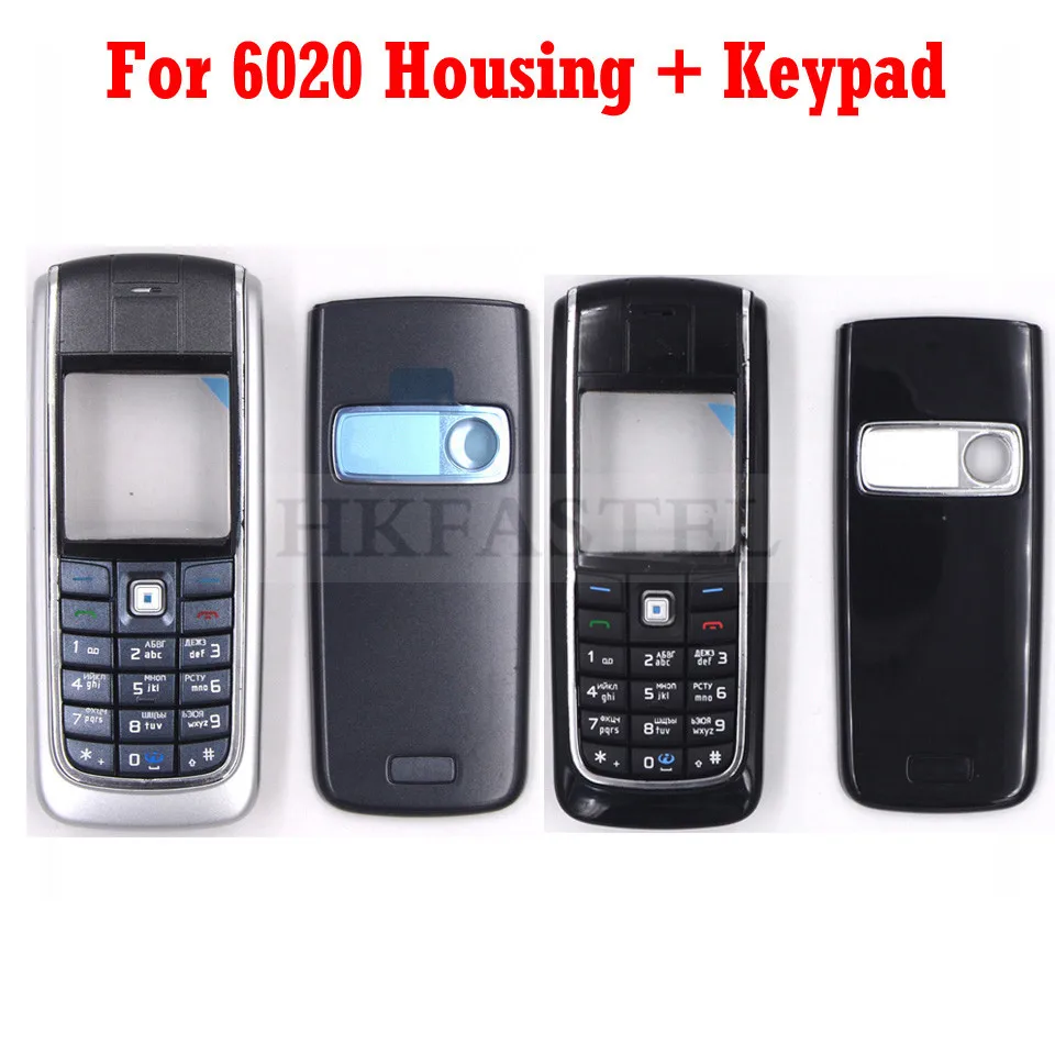 HKFASTEL, корпус, клавиатура для Nokia 6020, передняя рамка для ЖК-дисплея, задняя крышка, чехол для батареи, китайский/русский/иврит, клавиатура