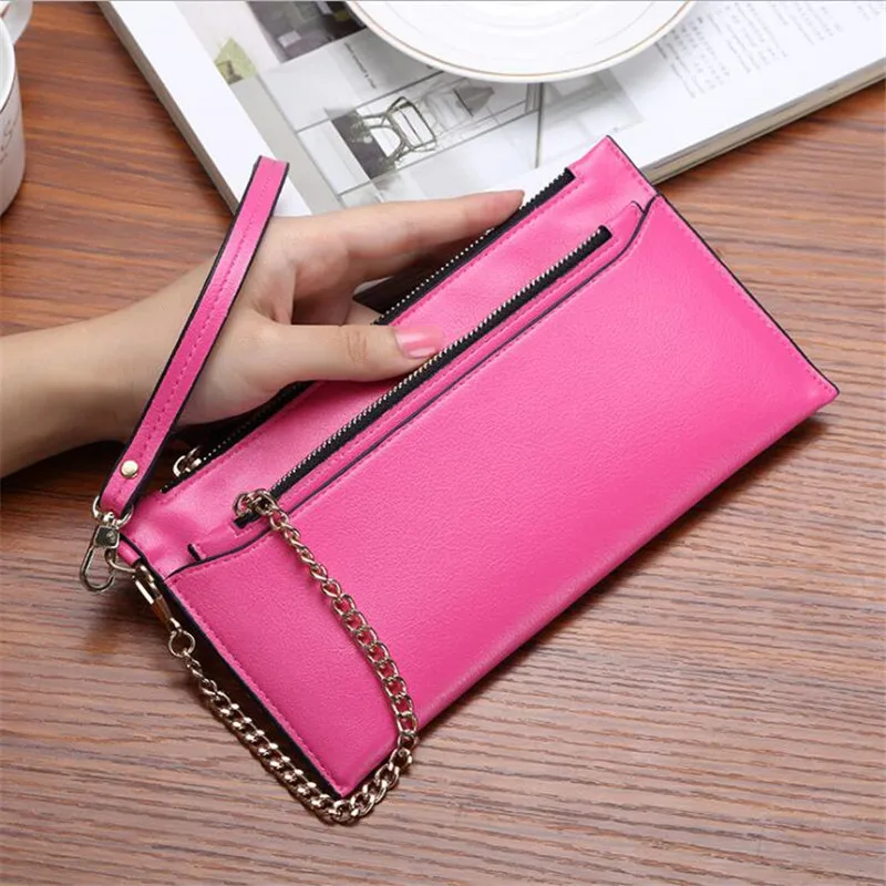 

Women Wallets Cute Little Fresh Lady Solid Color Long Wallet Handbag Female Wallet Card Package Billetera Mujer
