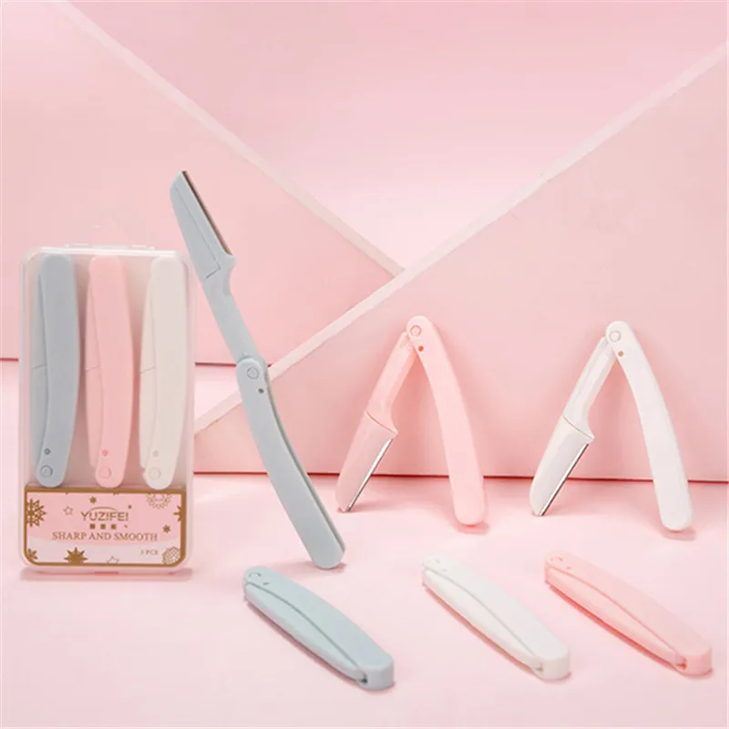 1/3 шт. складной триммер для бровей из нержавеющей стали|Триммер бровей| |