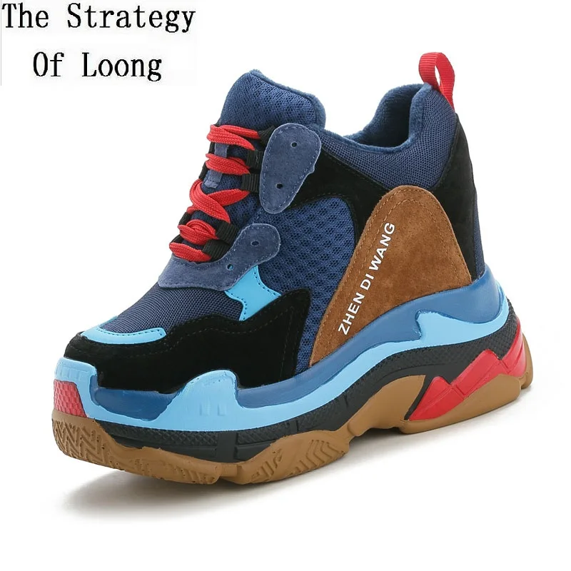 Женские кожаные туфли-лодочки на платформе демисезонные кроссовки с натуральным