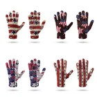 Вязаные перчатки с пятиконечными звездами для деловых мужчин, мужские зимние рукавицы для сенсорного экрана, теплые перчатки разных цветов унисекс