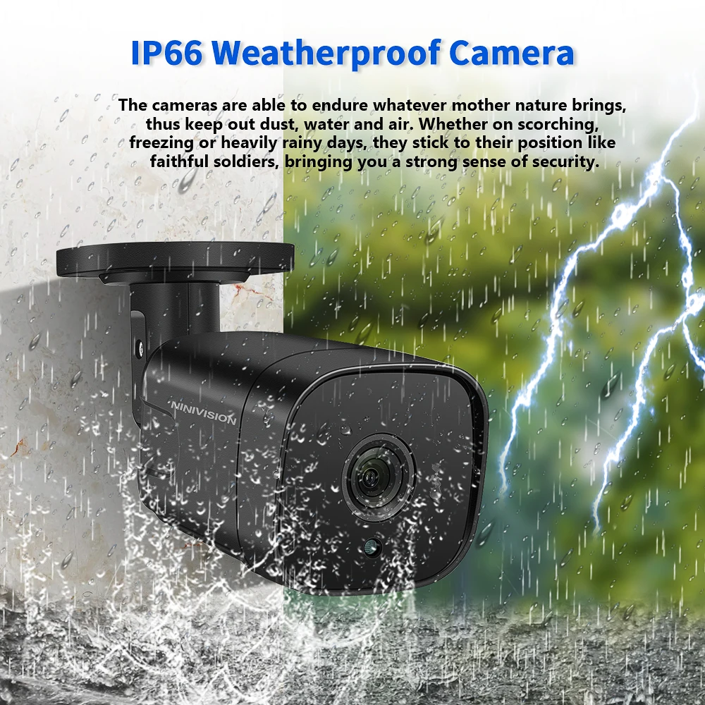 4K Ultra HD POE Security Camera System 16CH NVR 8MP Outdoor Waterproof IP Cameras H.265 CCTV Video Surveillance Kit | Видеонаблюдение