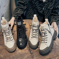 2021 autumn casual sports women boots for ladies zipper sewing motorcycle ankle boot shoes woman street style zapatillas mujer