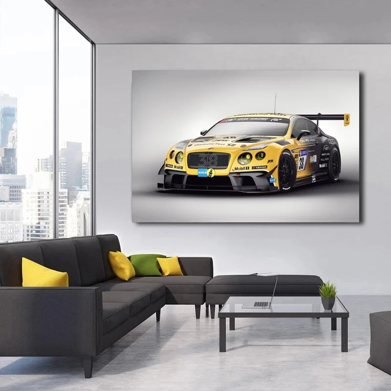 Bentley Continental GT3 гоночный спортивный автомобиль суперкар плакаты домашний декор