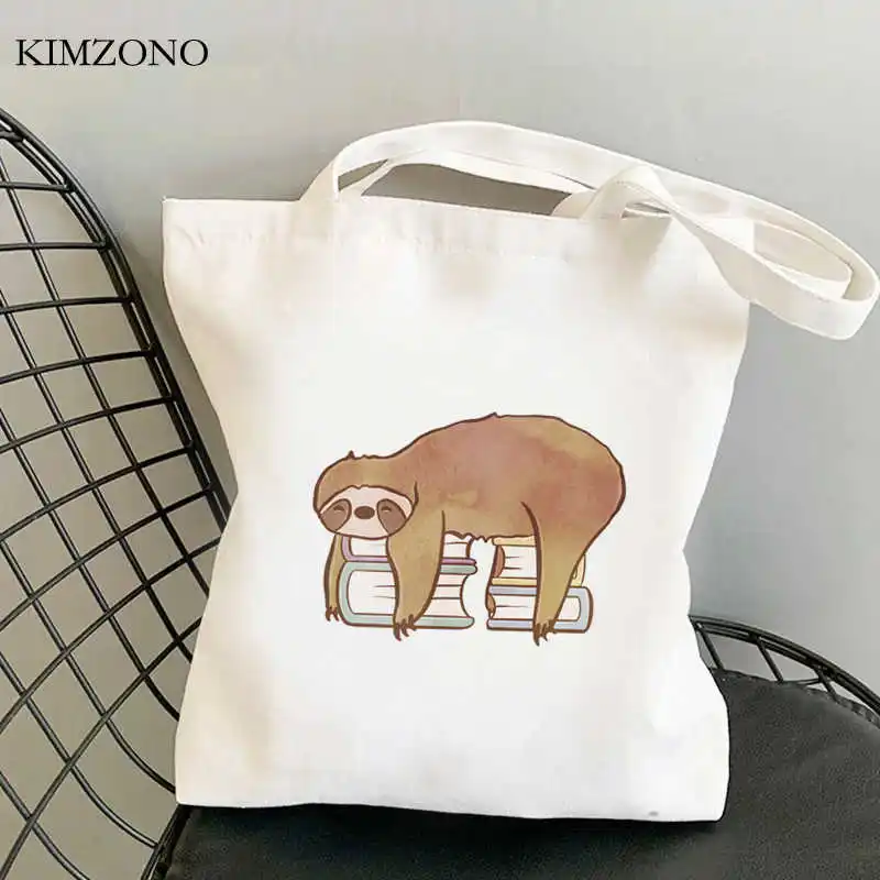

Sloth shopping bag bolsas de tela recycle bag eco shopper tote jute bag bag reusable sacola woven ecobag sacolas