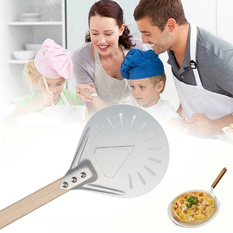 

Perforated Pizza Peel 7/8/9" Pizza Turning Peel for Homemade Pizza Bread Bakers ASD88