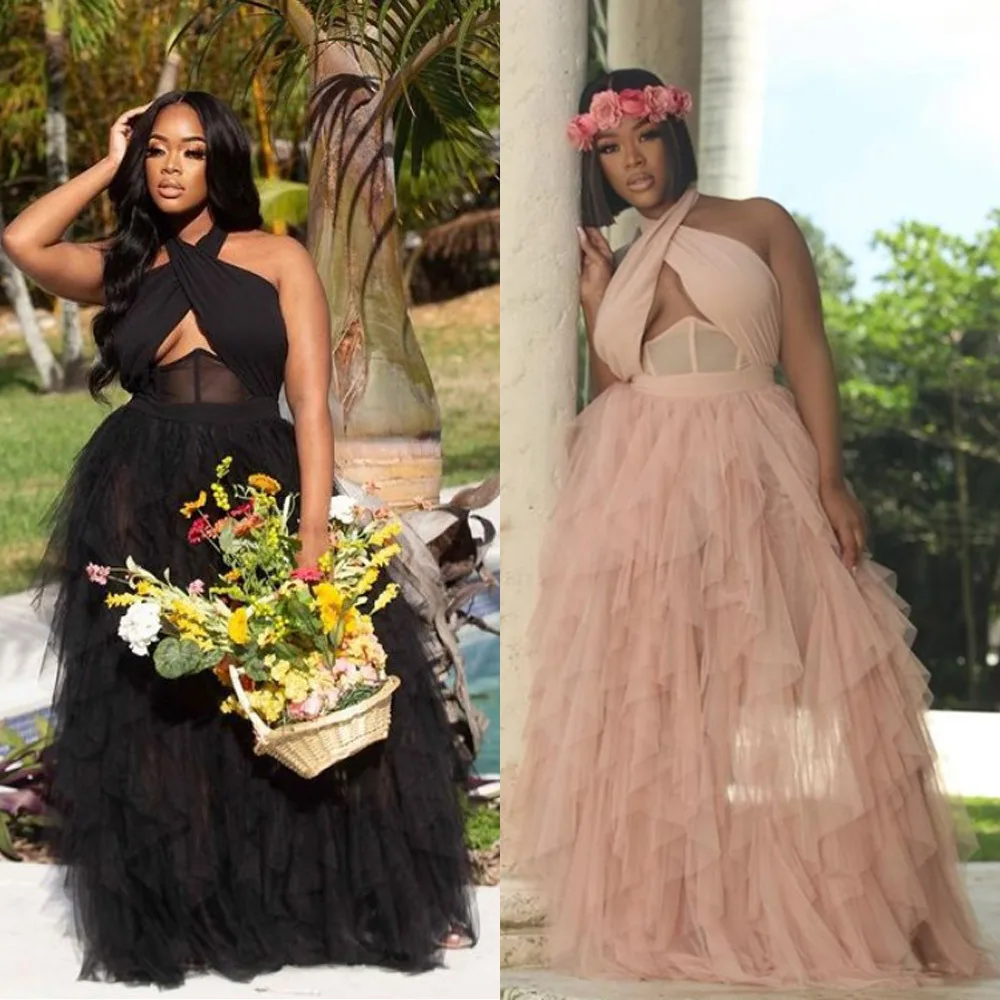 

Ladies Dress Sexy Slim Cross Halter Hollow Backless Mesh Ball Gown Prom Elegant Robe De Soire De Mariage Vestidos De Noche