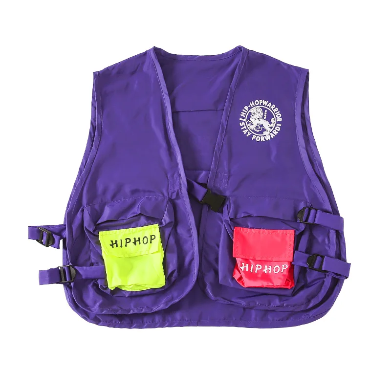 Флуоресцентная цветная одежда в стиле хип-хоп 2020 детские свободные черные брюки