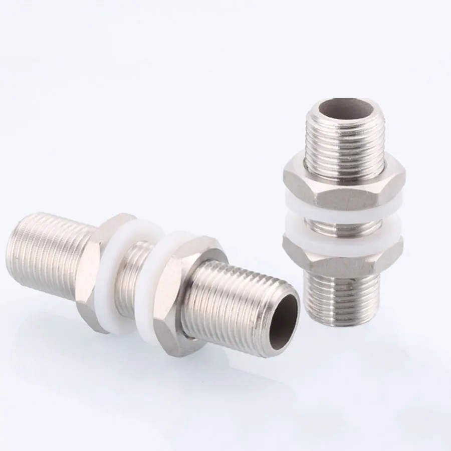 304 Stainless Steel Lock Pipe Fitting 1/4" 3/8" 1/2" 3/4" 1"BSPT x 40/50/60/80mm/100mm/120mm Length DN15 For Water Tank Aquarium