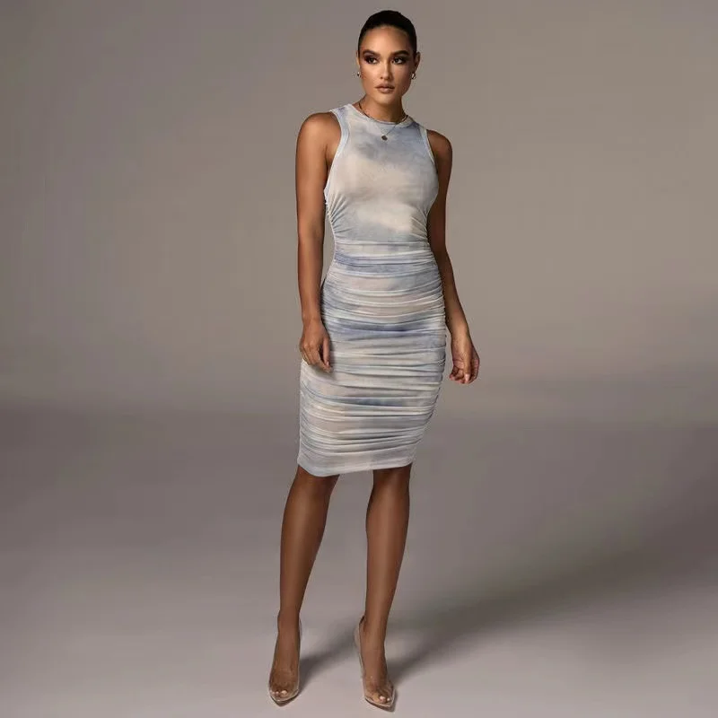 

New sexy fashion digital printing dress swing skirt solid color casual sports suit ladies suit shorts summer sports and leisure