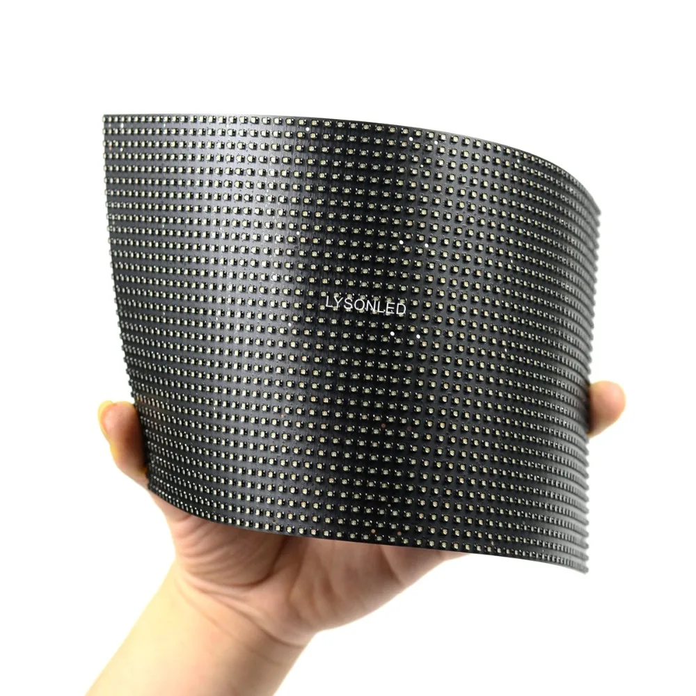 Гибкий P4 P5 Крытый SMD полноцветный светодиодный модуль 64x32 пикселей, колонка цифровой знак Круглый рекламный светодиодный видео баннеры панель