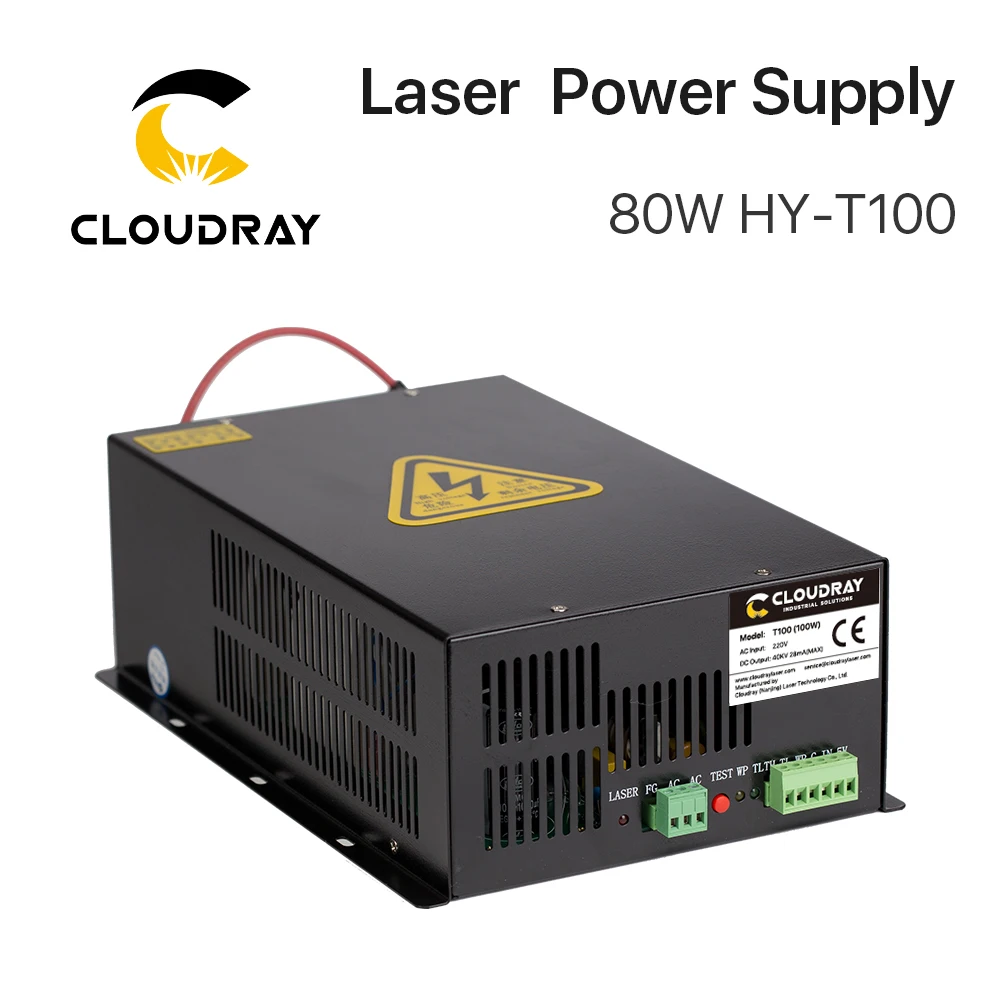 Cloudray 80 Вт-100 Вт CO2 лазерный источник питания для CO2 лазерной гравировки и резки HY-T100 T/W Plus серия длинная гарантия