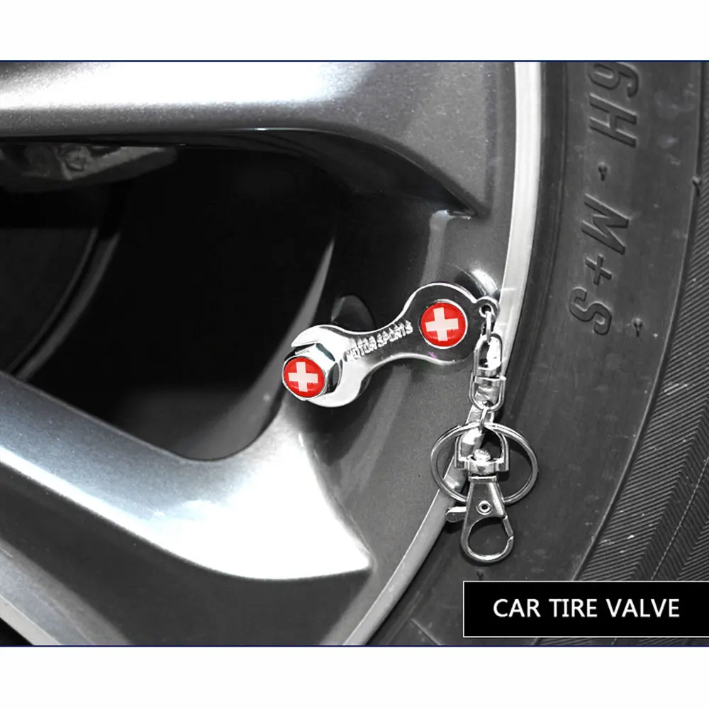 DSYCAR 5 шт./компл. герб в швейцарском стиле с флагом противоугонная эмблема колпачки