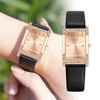 2021 new elegant fashion female watch women korean style square dial diamond quartz lady wristwatch luxury gift relogio feminino