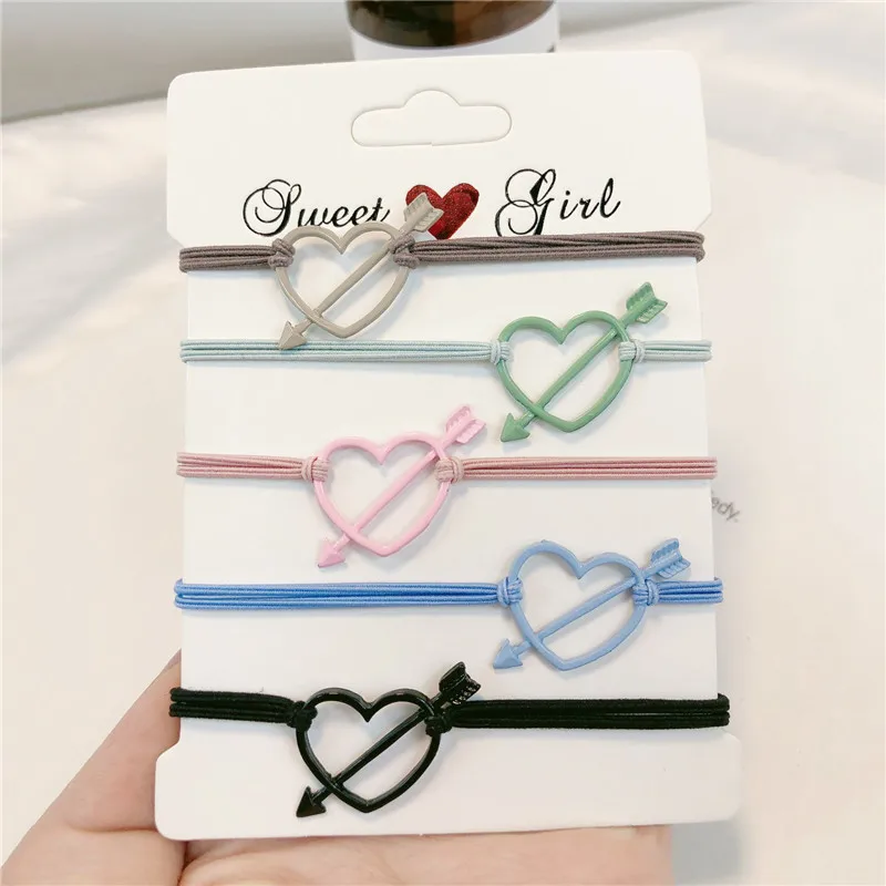 Корейский простой сплав Любовь Амура стрела веревка для волос кожаный ремешок