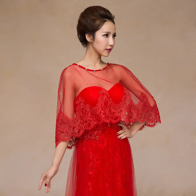 Простая кружевная Свадебная куртка с аппликацией свадебное болеро Тюлевая