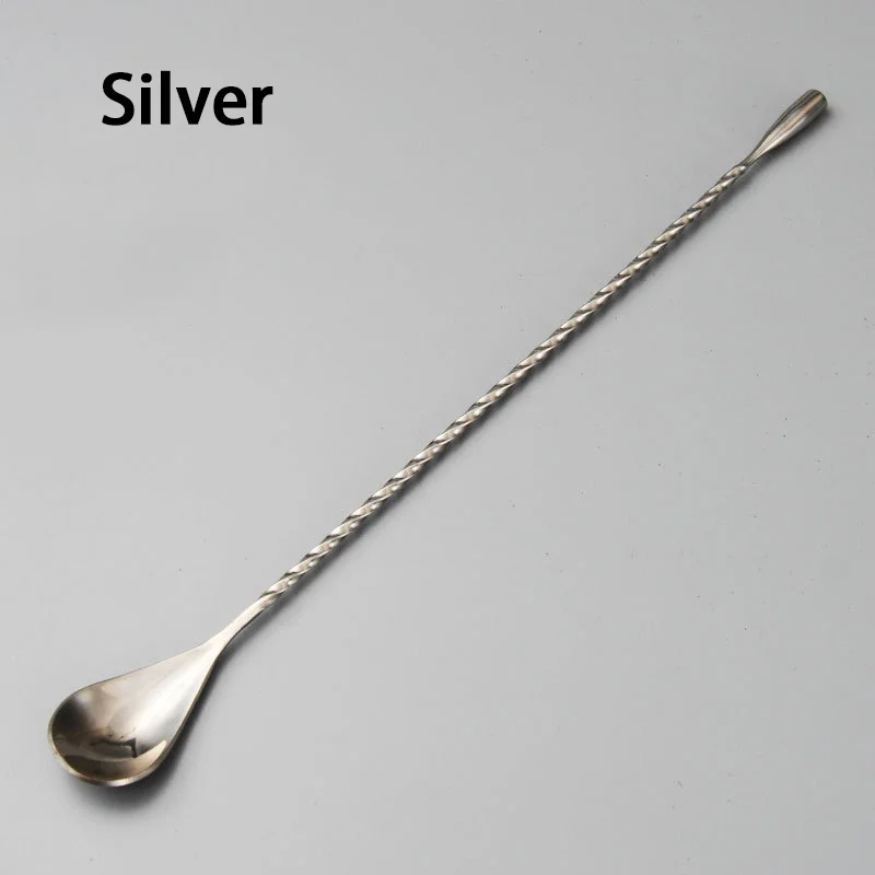 Прочная Коктейльная ложка барная кухонная посуда с двойной головкой спиральная