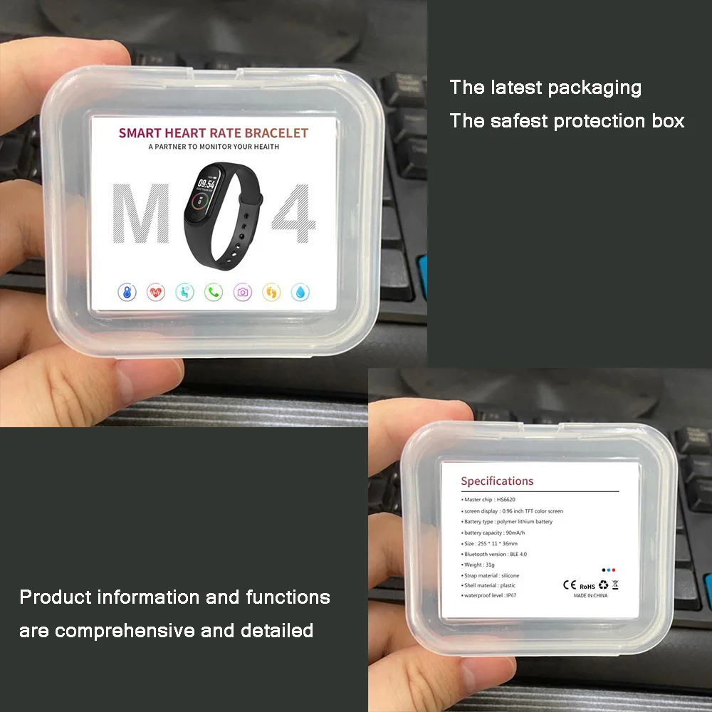 

M4 Smart Band Fitness Trcker Sport Bracelet Pedometer Heart Rate Blood Pressure Wirstband Waterproof Bluetooth Smartband