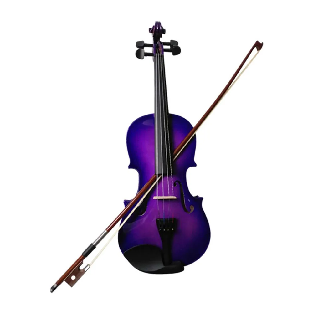 Violín de caoba de ébano púrpura, Violín de concierto para principiantes, violín para adultos, fiesta de viaje, XTQ05