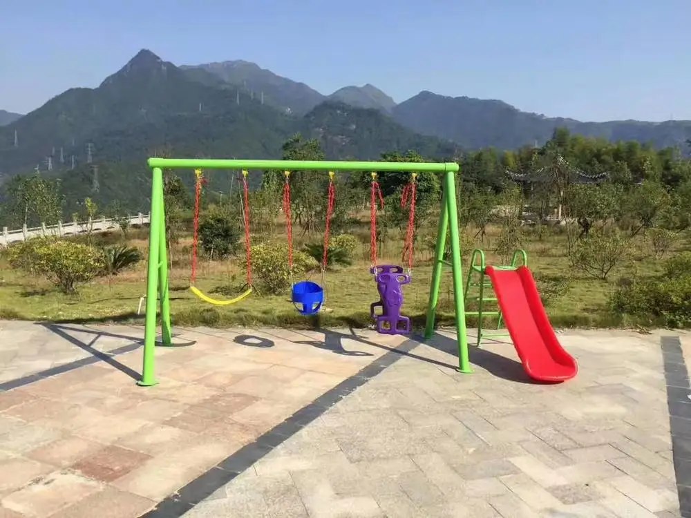 

outdoor baby swing chair playground children's plastic slide garden toys seat kids monkey bars set children child swing nest Q50