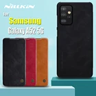 Чехол Nillkin для Samsung A52 5G чехлы из натуральной кожи роскошные Мягкий кожаный чехол-книжка с откидной крышкой с отделением для карт с задняя крышка для Galaxy A52, коксовое покрытие